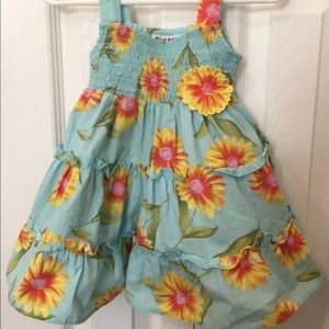 Blueberi boulevard sunflower dress 12M